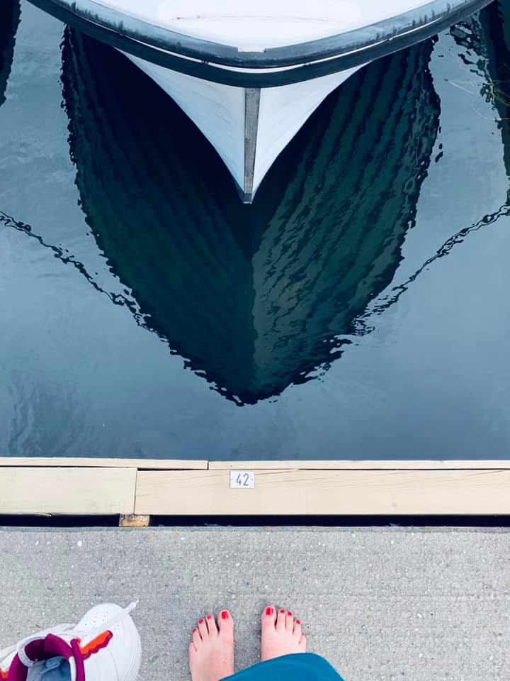 someone entering a boat