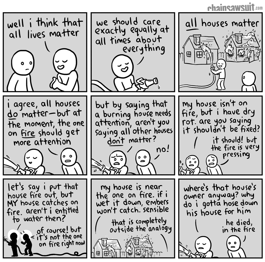 Comic zur All Lives Matter Thematik