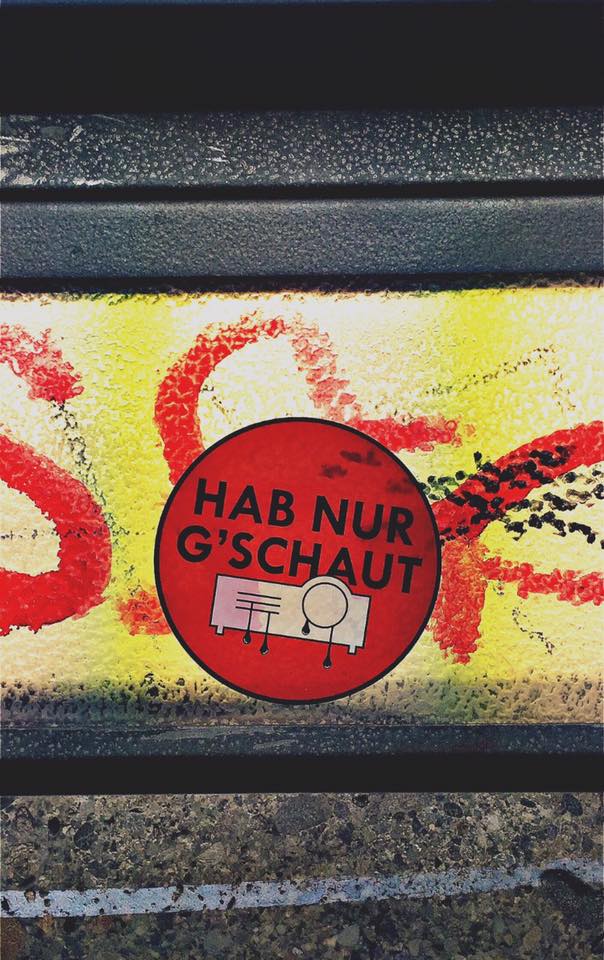 Aufkleber: Hab'nur g'schaut