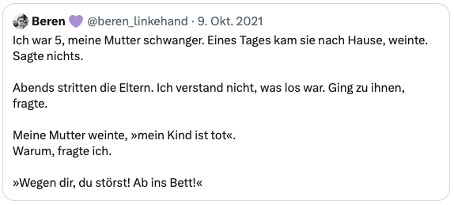 Twitter Post von User*in beren_linkehand: https://twitter.com/beren_linkehand/status/1446831753792983051