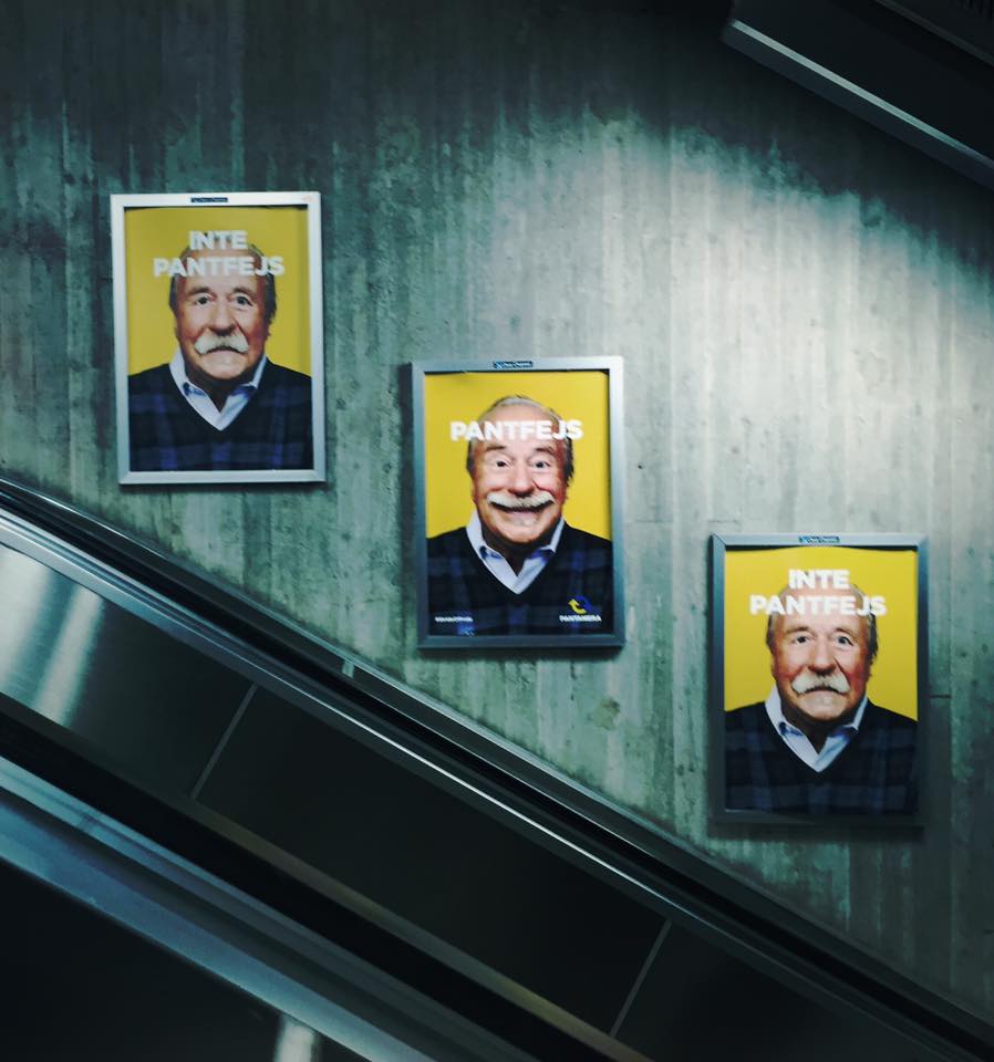 Werbeplakate in der Stockholmer UBahn